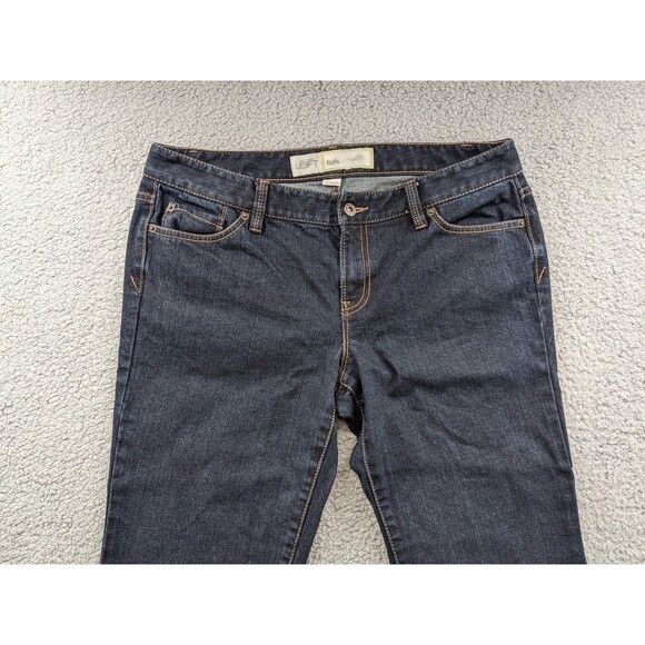 Ann Taylor LOFT Women's size 10 Dark Wash Denim Flare Jeans - Picture 4 of 14